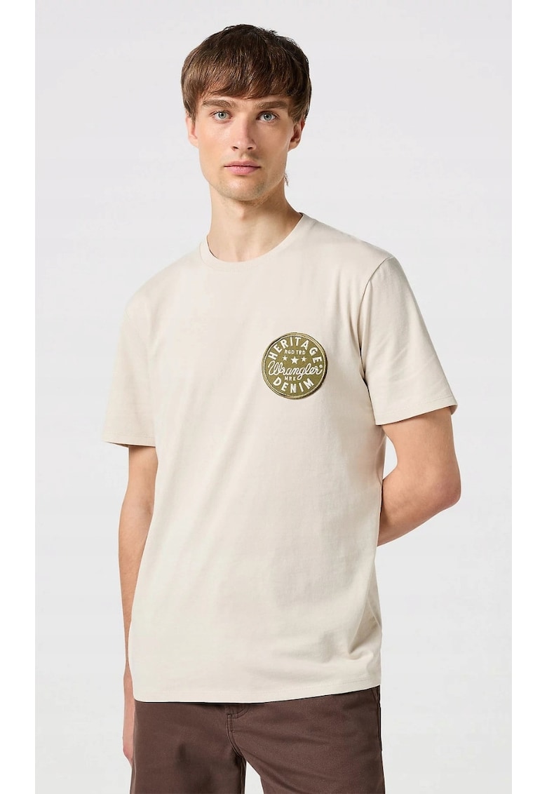 Tricou barbati - Graphic Tee - regular fit - bej - bumbac -