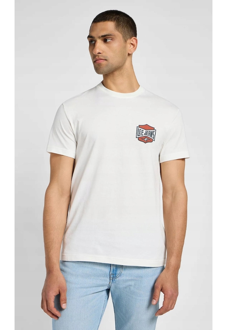 Lee Tricou barbati - RELAXED TEE - supradimensionat - alb - bumbac
