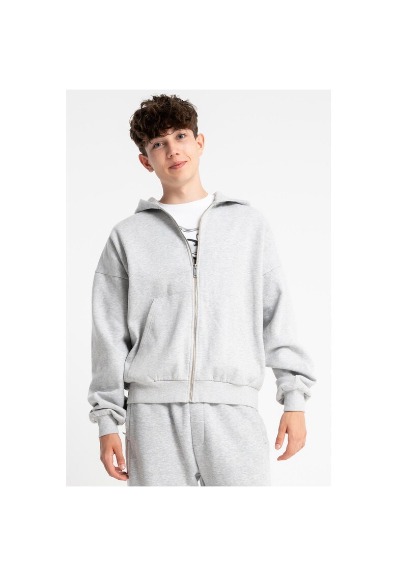 Hanorac cu fermoar si model uni