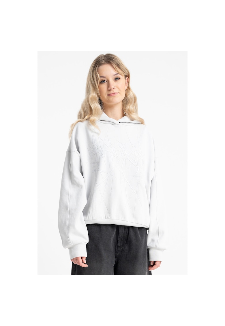 Hanorac regular fit cu imprimeu si maneci cazute -