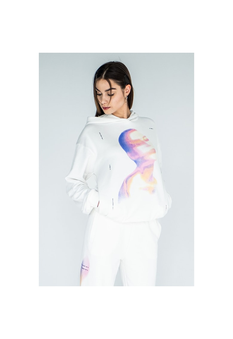 Hanorac supradimensionat cu fotografie imprimata