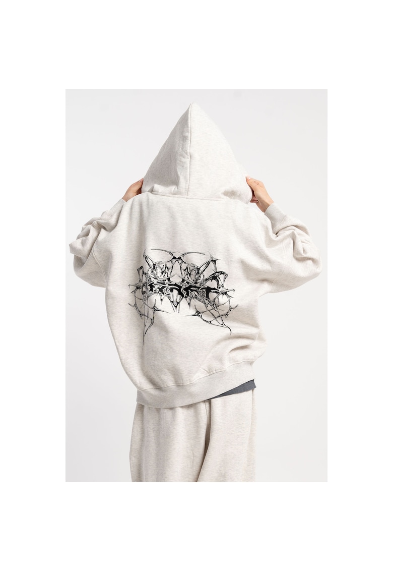 Hanorac lejer cu print grafic pe spate