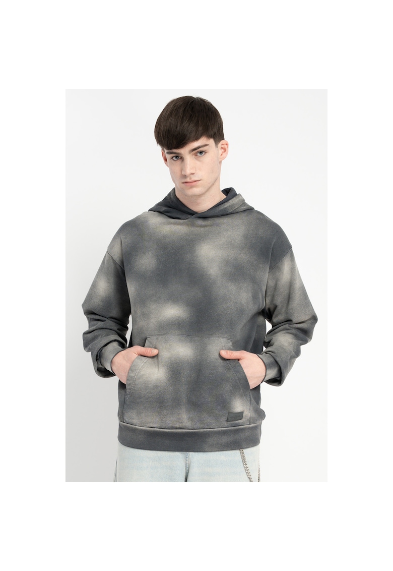 Hanorac cu imprimeu tie-dye - Gri