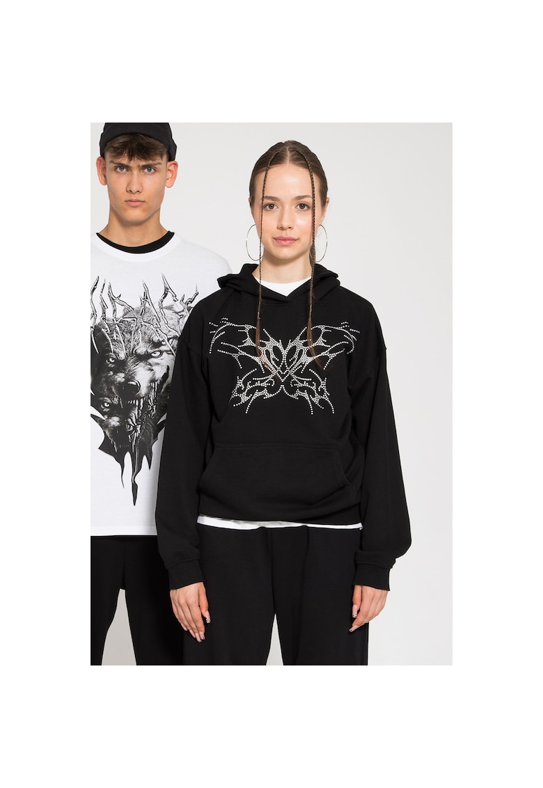 Hanorac cu cristale aplicate