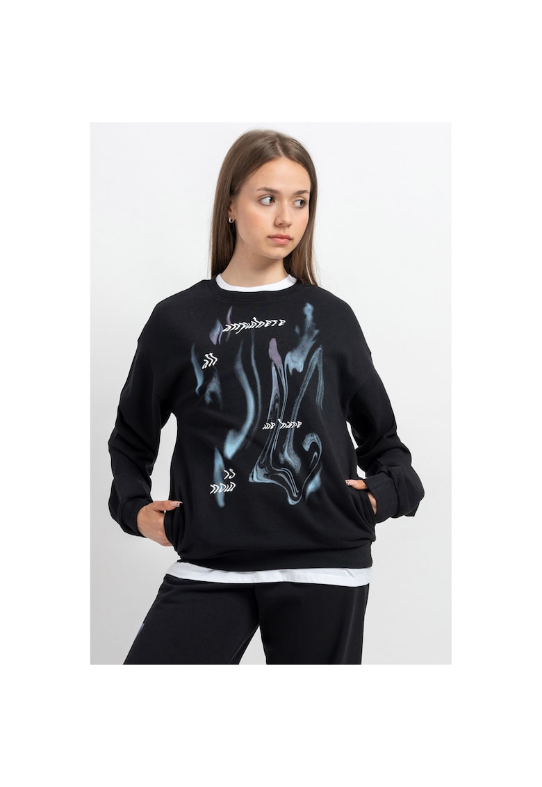 Bluza din bumbac cu imprimeu grafic