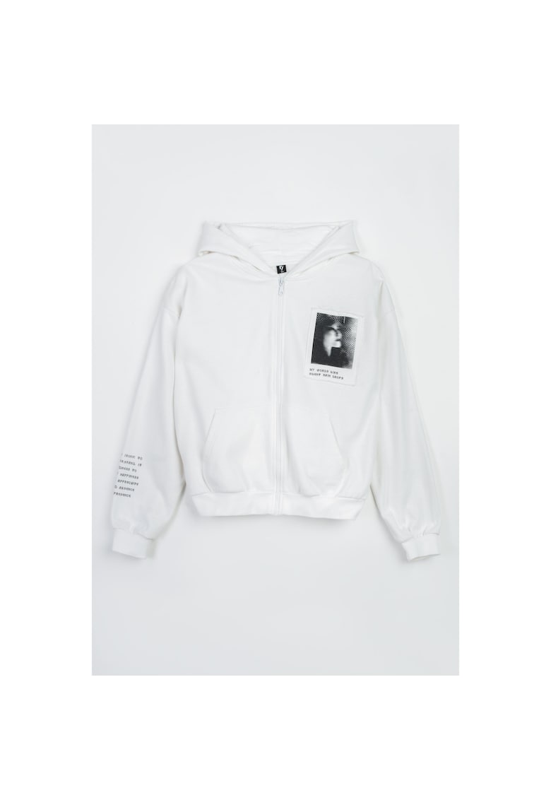 Hanorac cu imprimeu foto pe spate