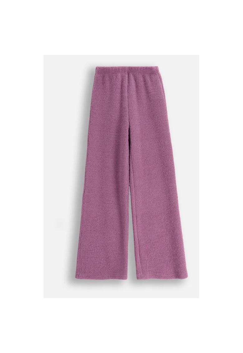 Pantaloni copii - tricotati - slim fit - violet - pentru fete