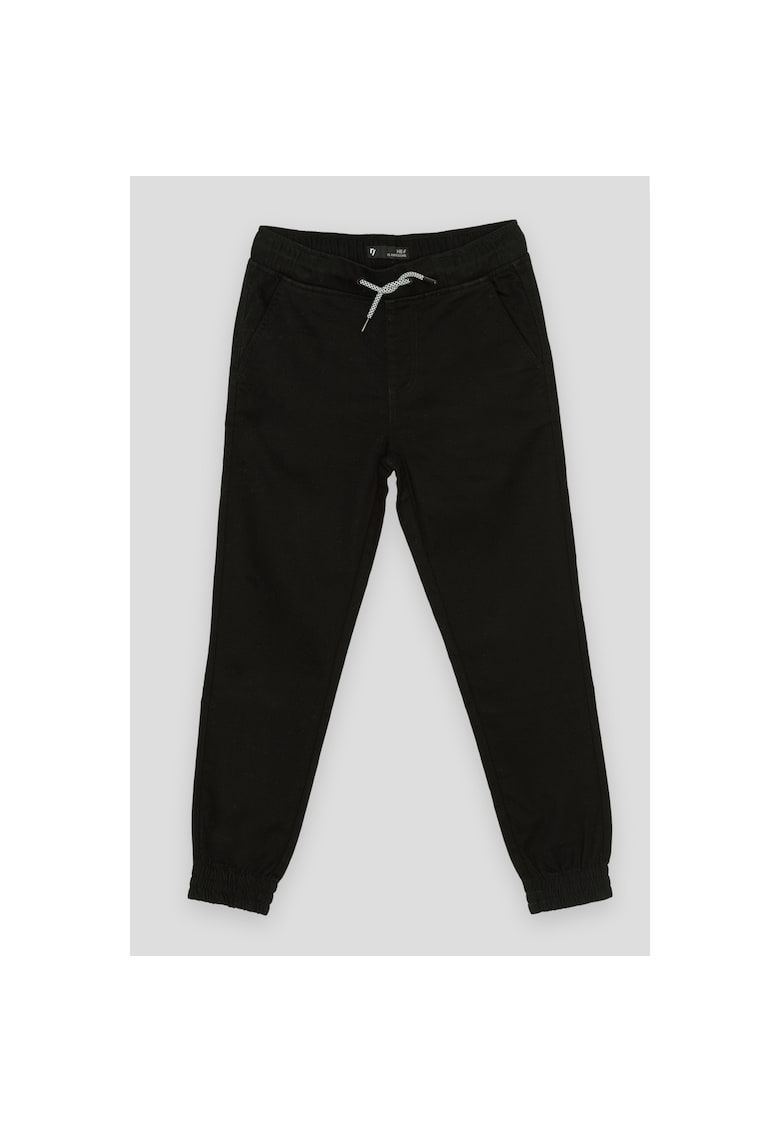 Pantaloni din amestec de bumbac cu buzunare oblice