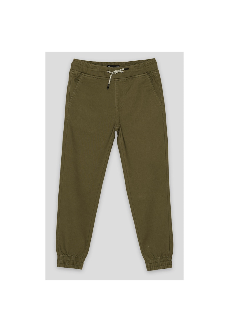 Pantaloni cu model uni si terminatii elastice