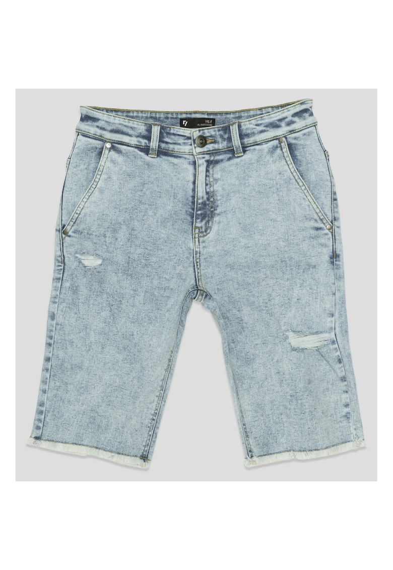 Pantaloni scurti din denim cu rupturi