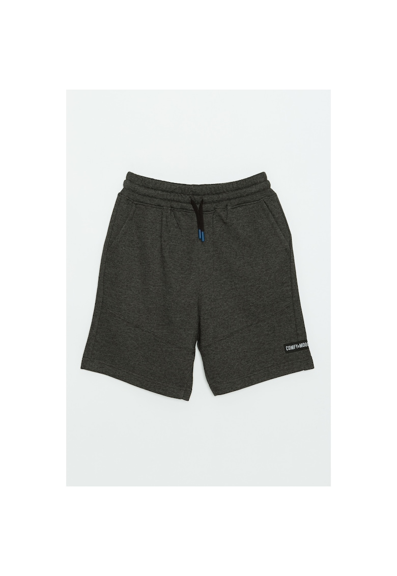 Pantaloni scurti de trening cu elastic si snur in talie