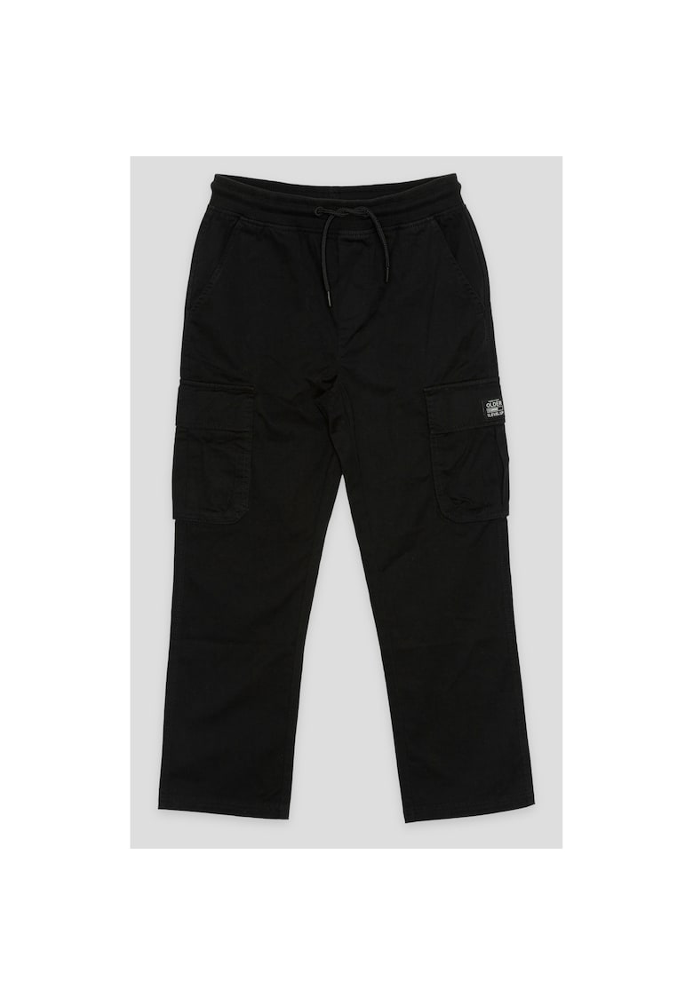 Pantaloni cargo cu elastic si snur in talie
