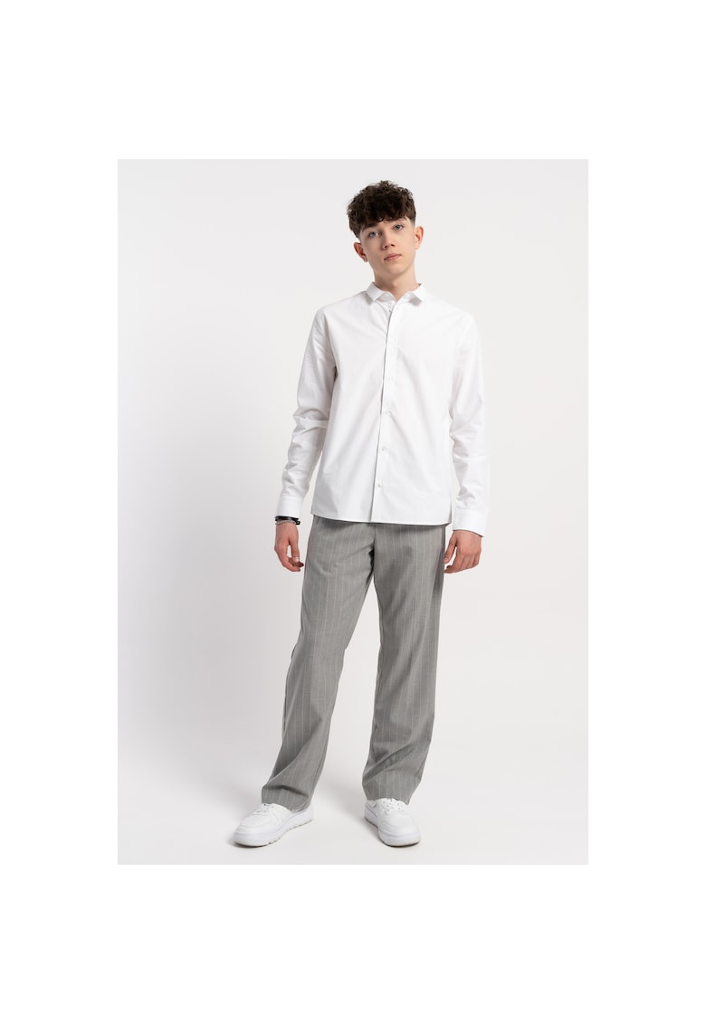 Pantaloni drepti cu model in dungi