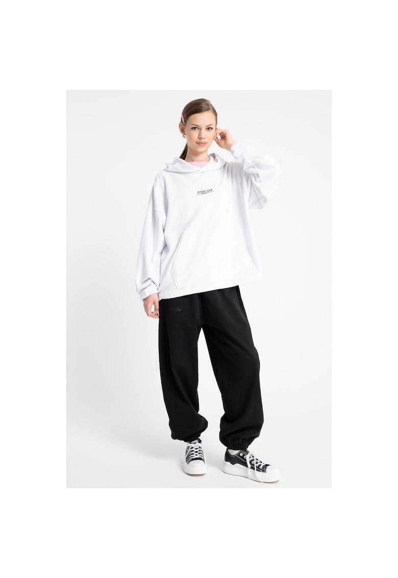 Pantaloni uni cu croiala ampla - Negru