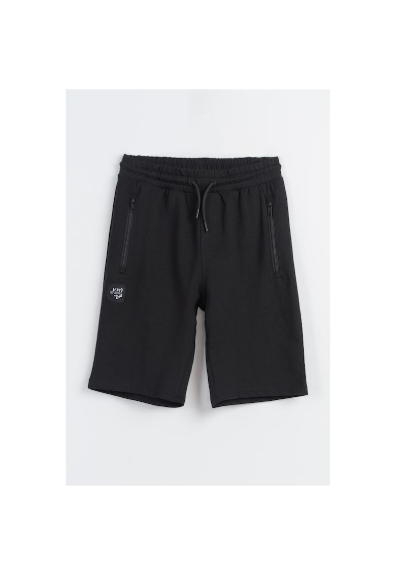 Pantaloni scurti de trening din bumbac cu buzunare laterale