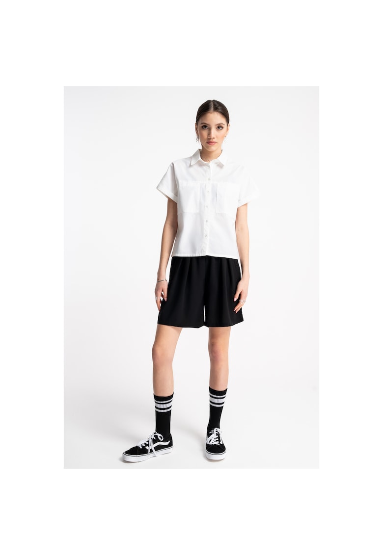 Pantaloni scurti uni cu talie elastica