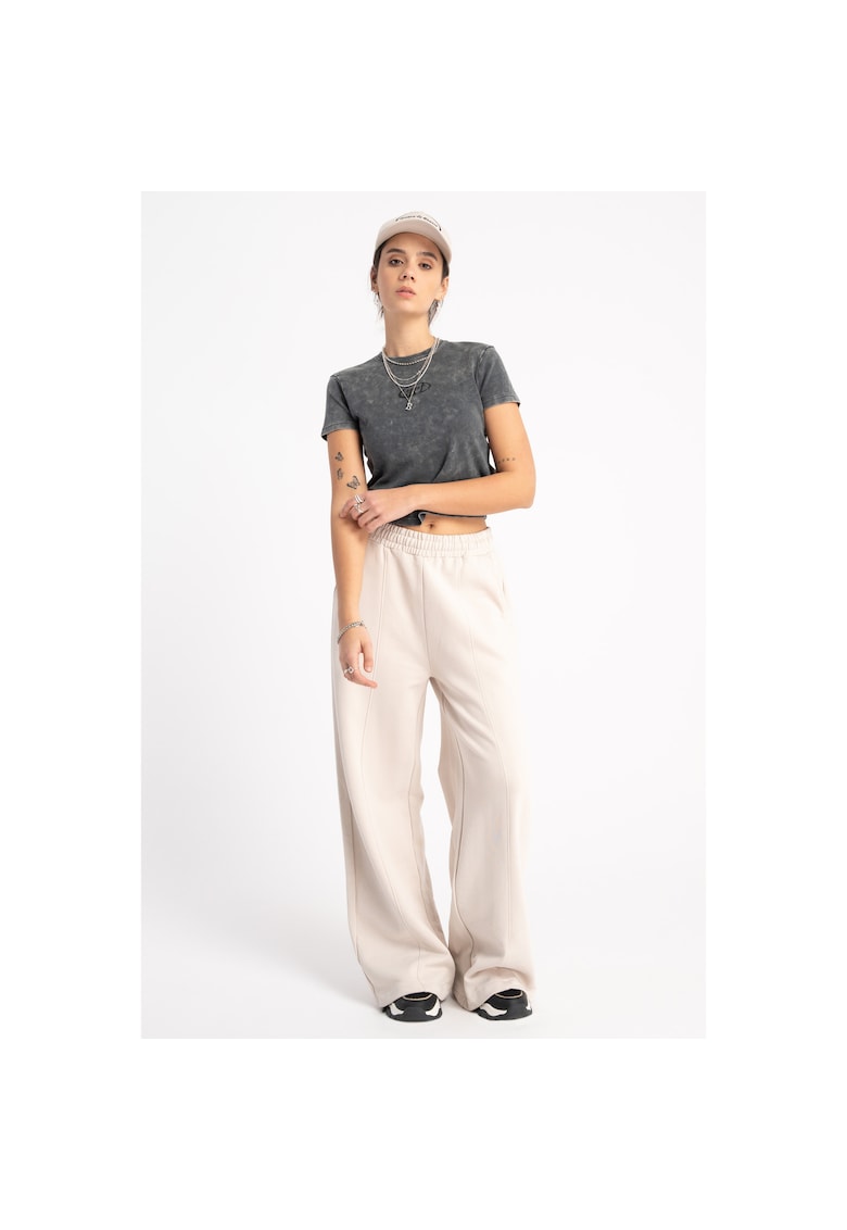 Pantaloni de trening uni relaxed fit