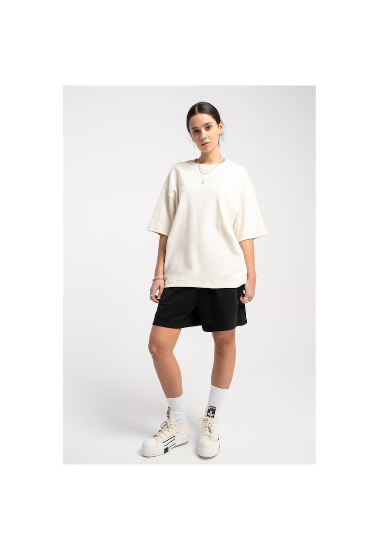 Pantaloni scurti de trening uni cu croiala ampla