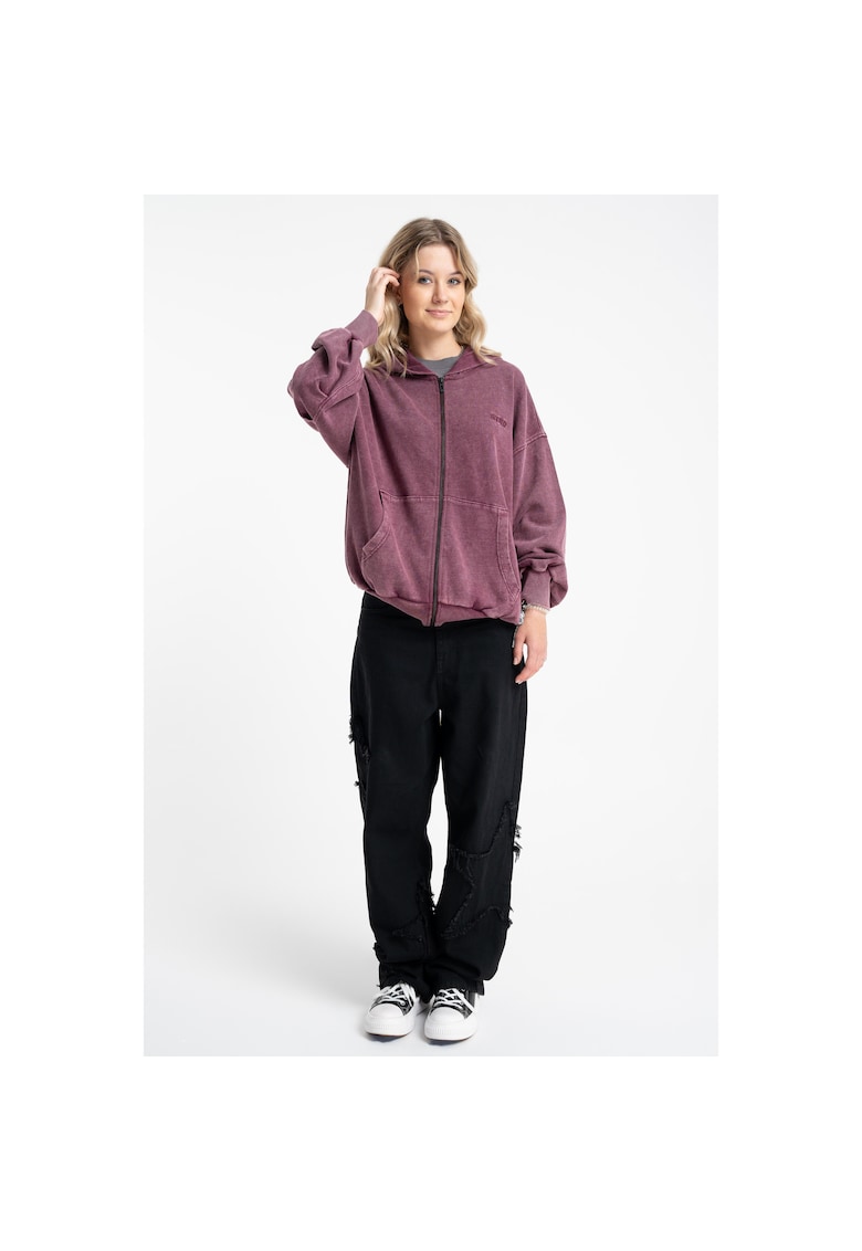 Blugi baggy cu stele cusute