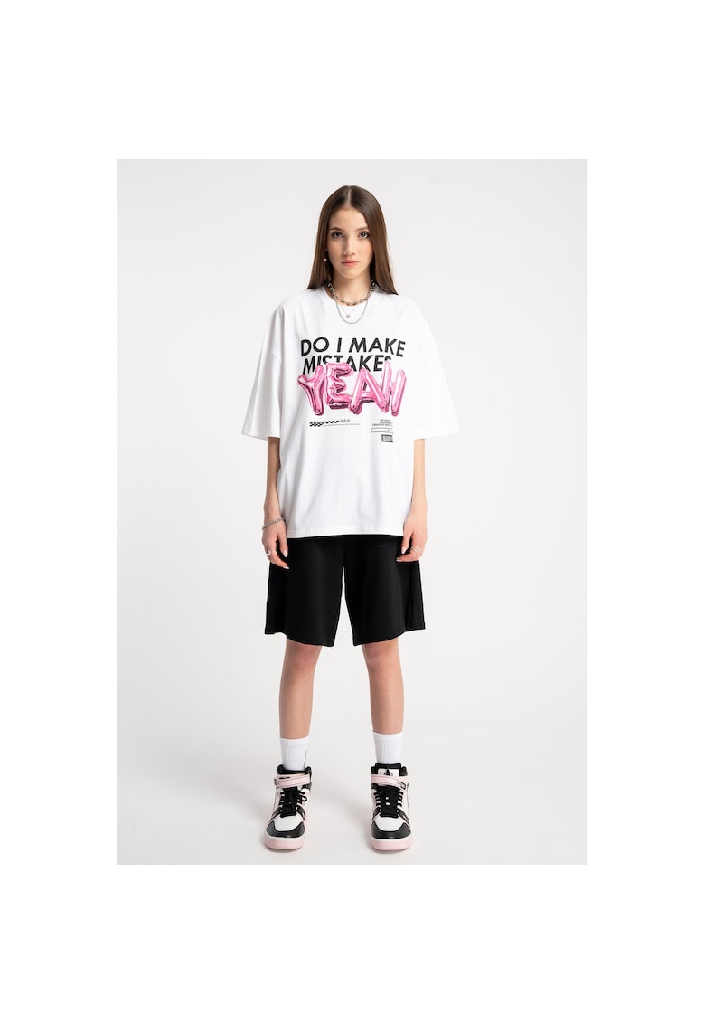 Pantaloni scurti de trening cu snur in talie