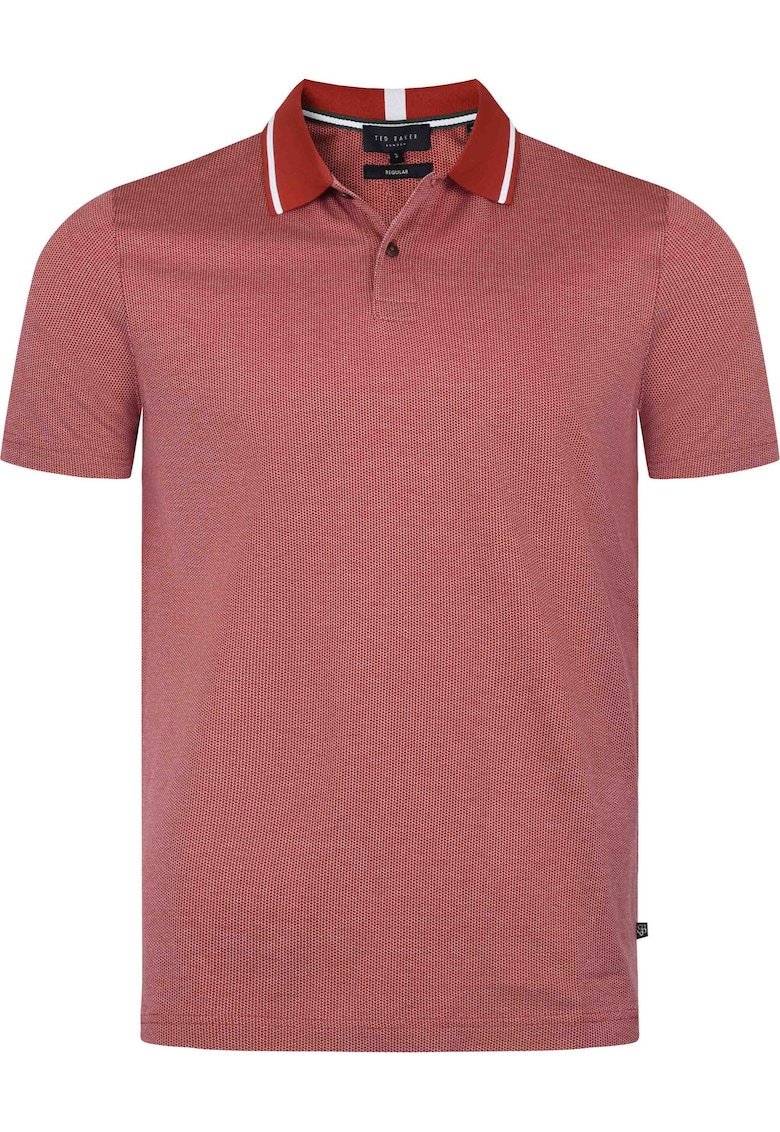 Ted Baker Tricou barbati - 261464 - caramiziu si alb - 100% bumbac - croiala regular