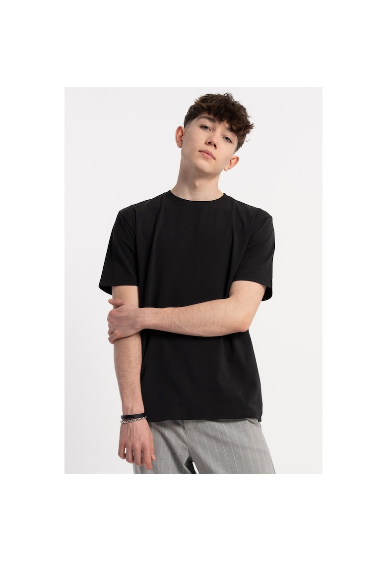 Tricou lejer uni - Negru