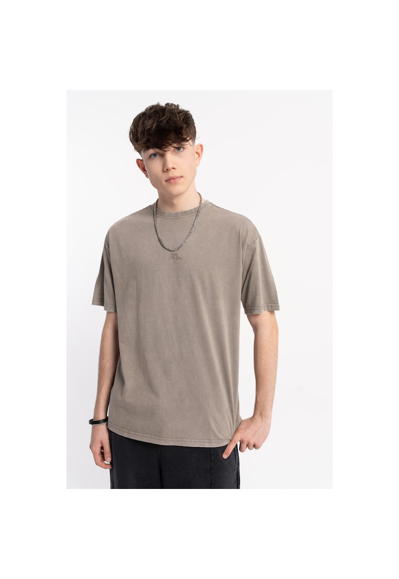 Tricou uni cu croiala lejera -