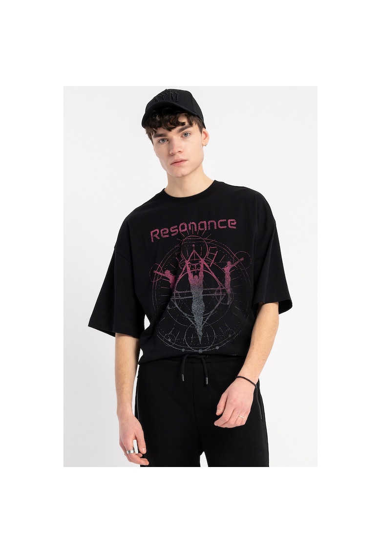 Tricou din bumbac cu imorimeu grafic -