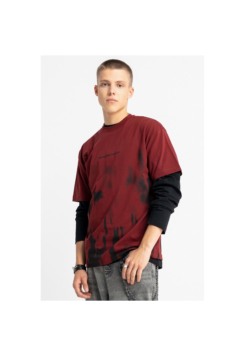 Tricou lejer cu imprimeu tie-dye -