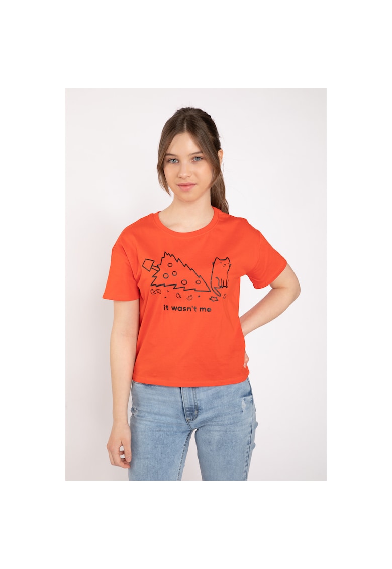Tricou cu imprimeu de Craciun -