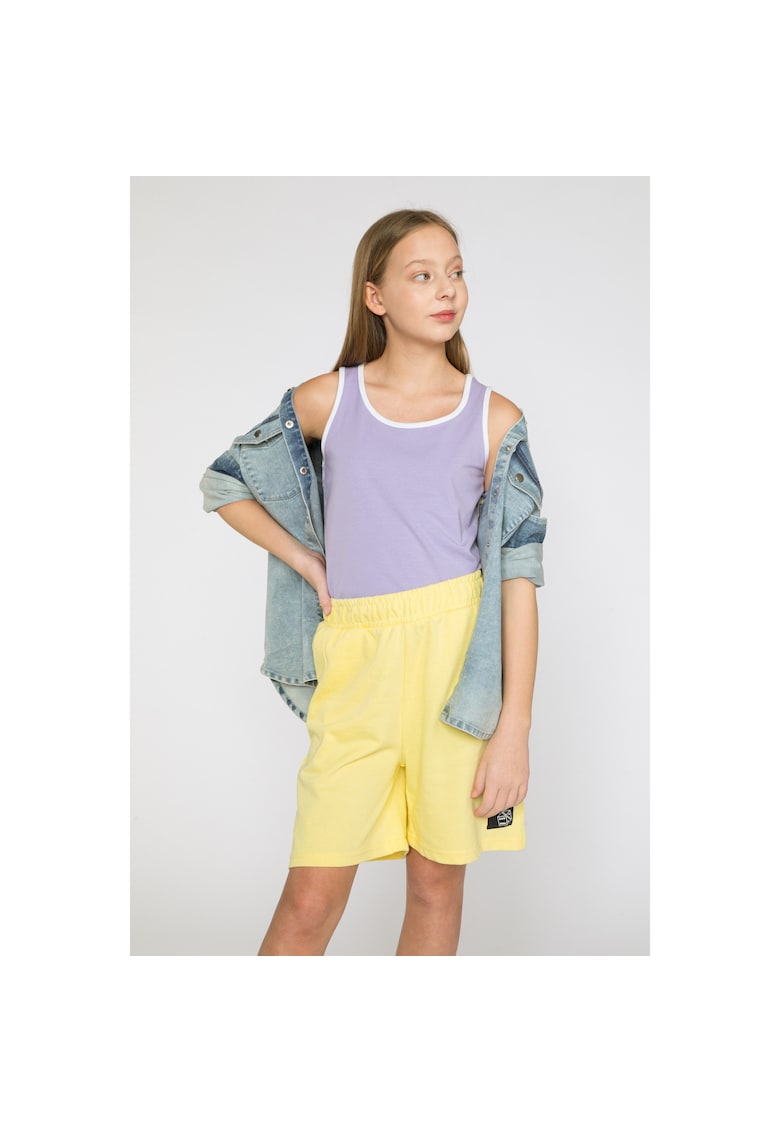 Top cu decolteu rotund -