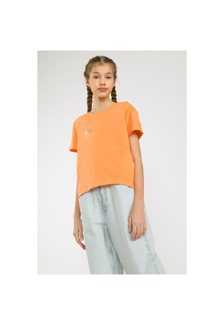 Tricou cu detaliu text -