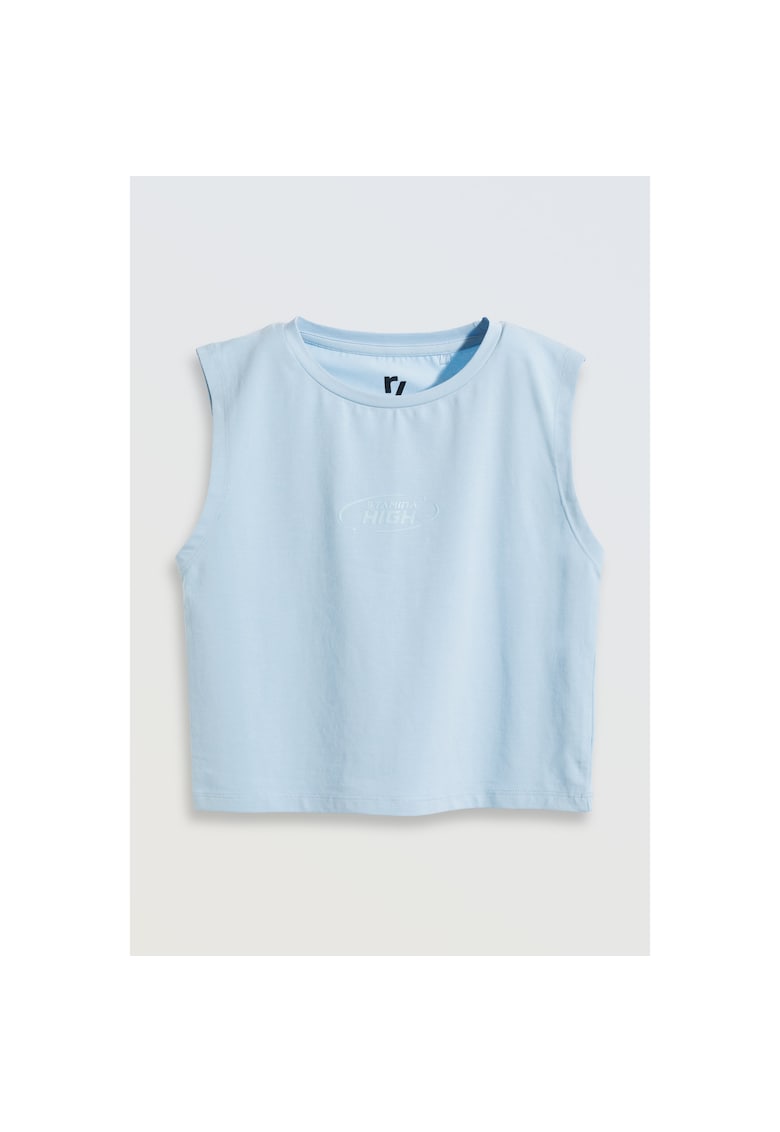 Top crop din amestec de bumbac -