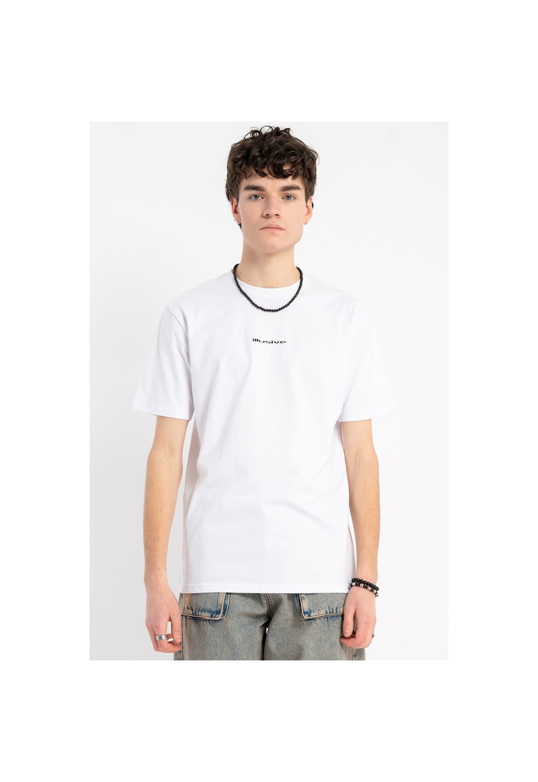 Tricou din bumbac cu imprimeu text -