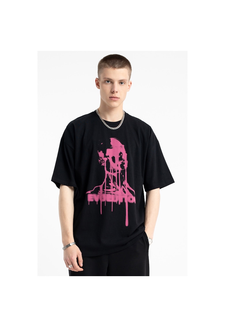 Tricou din bumbac cu imprimeu grafic -