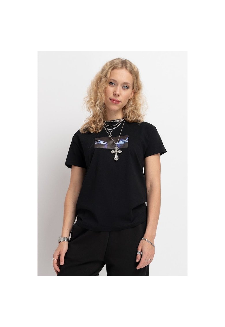 Tricou lejer cu imprimeu foto -