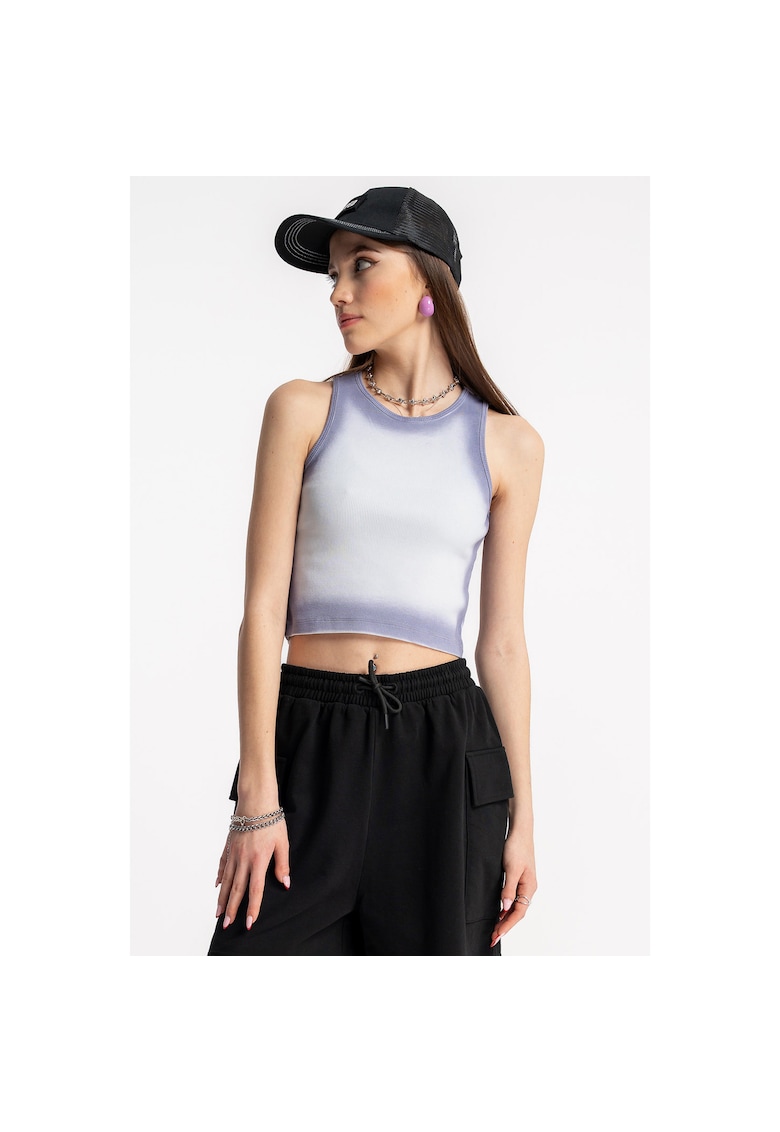 Crop Top Din amestec de bumbac tie dye -