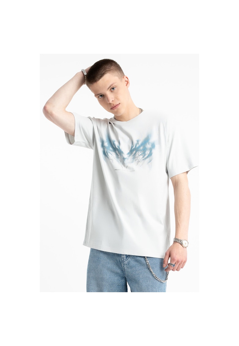 Tricou lejer cu imprimeu abstract -