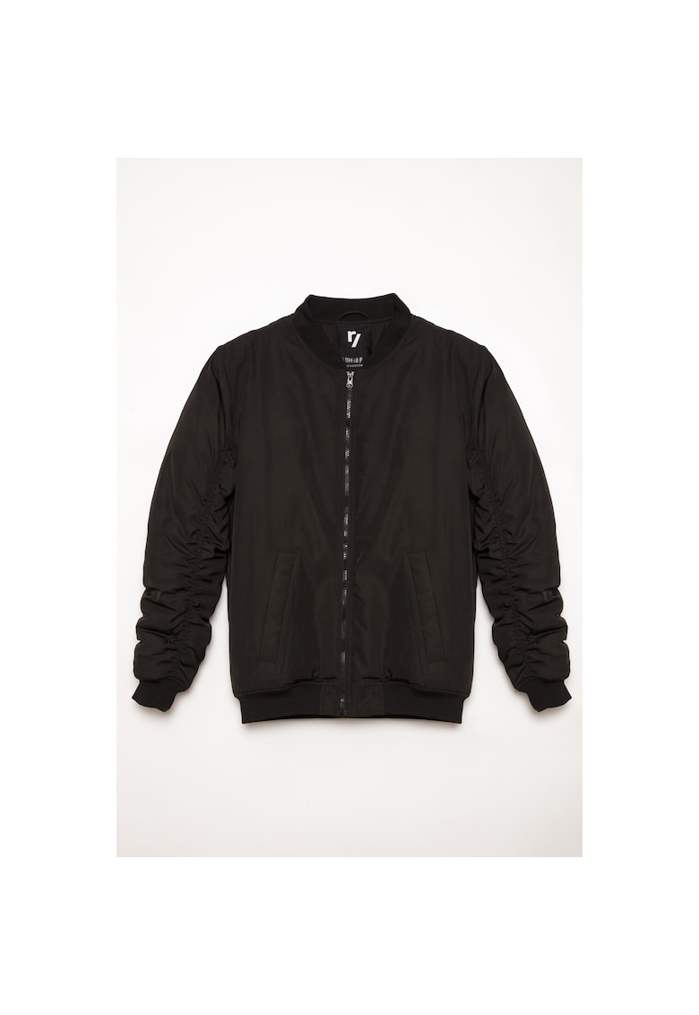 Jacheta bomber cu fermoar -