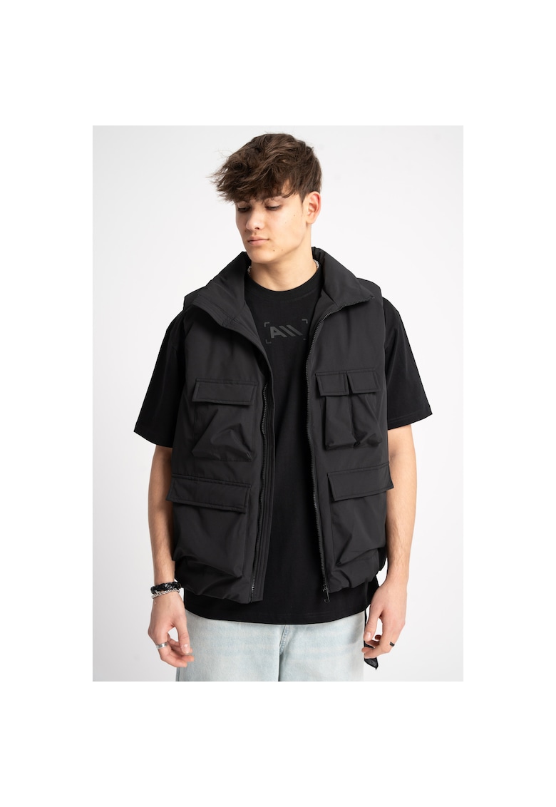 Vesta matlasata cu buzunare laterale -