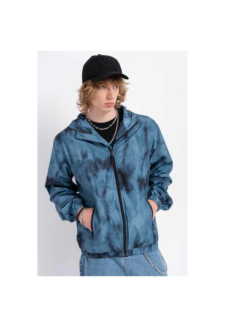 Geaca de tranzitie cu imprimeu tie-dye -