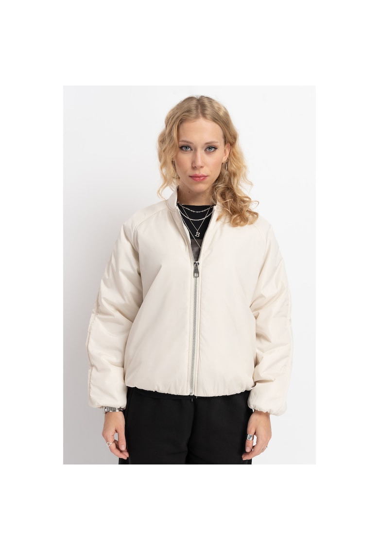 Jacheta bomber cu fermoar -