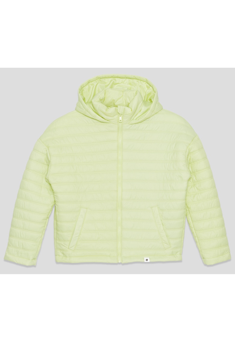 Geaca matlasata cu fermoar -