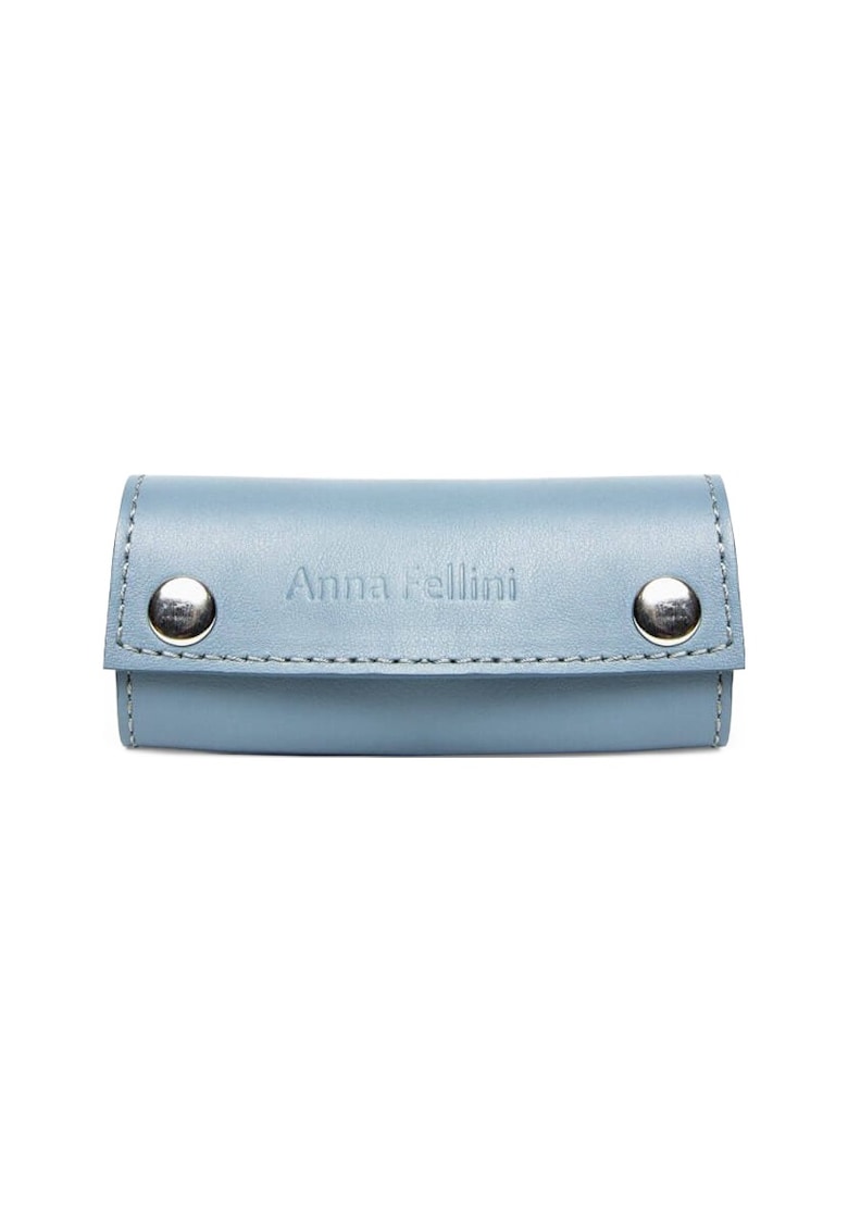 Anna Fellini Geanta Port Chei Dama Piele naturala - bleu