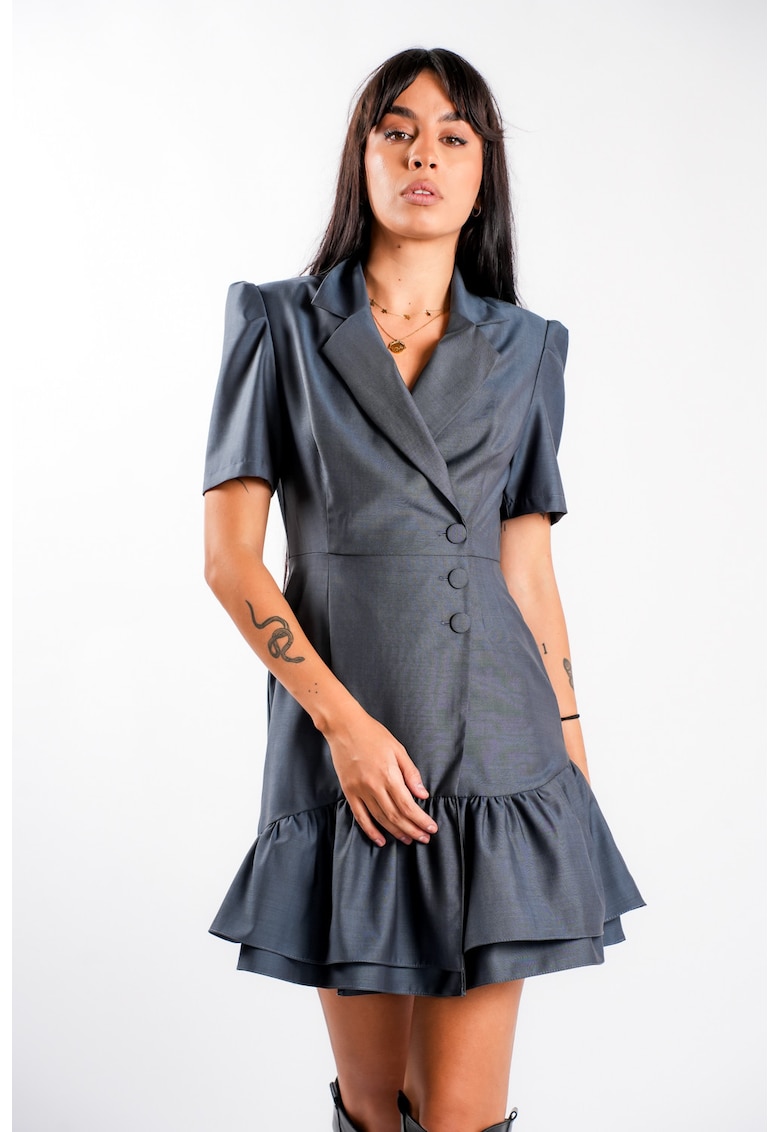 Rochie tip sacou cu volane