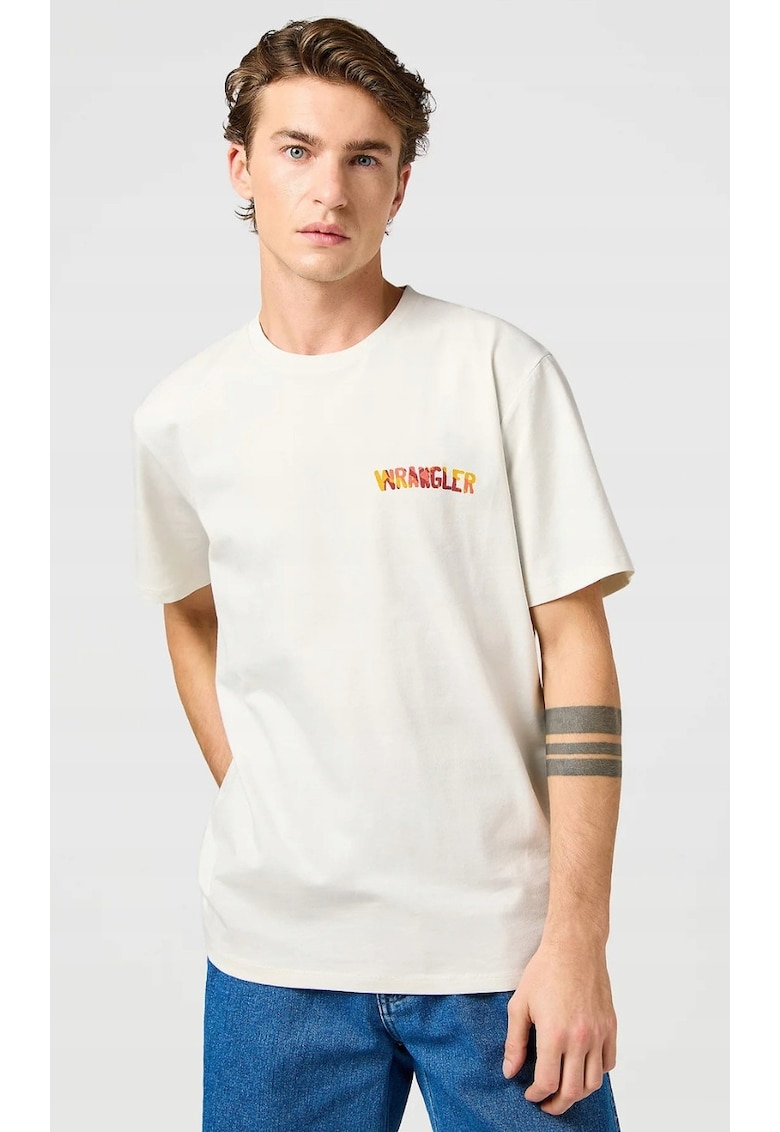 Tricou barbati - BIG GRAPHIC TEE - alb - bumbac - maneca scurta
