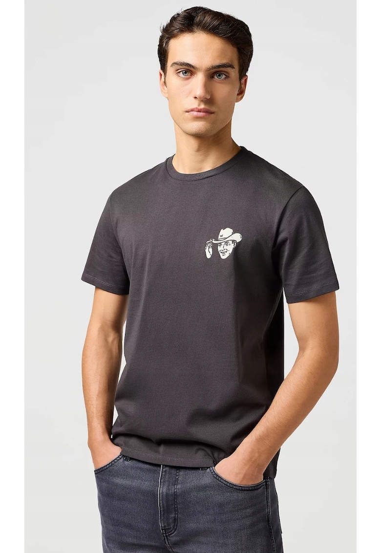 Tricou barbati - SMALL GRAPHIC TEE - negru - bumbac - maneca scurta