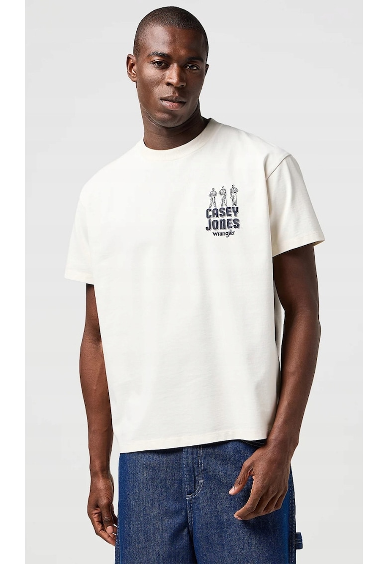 Tricou barbati - Casey Jones Graphic - alb - bumbac - maneca scurta - croiala regular fit