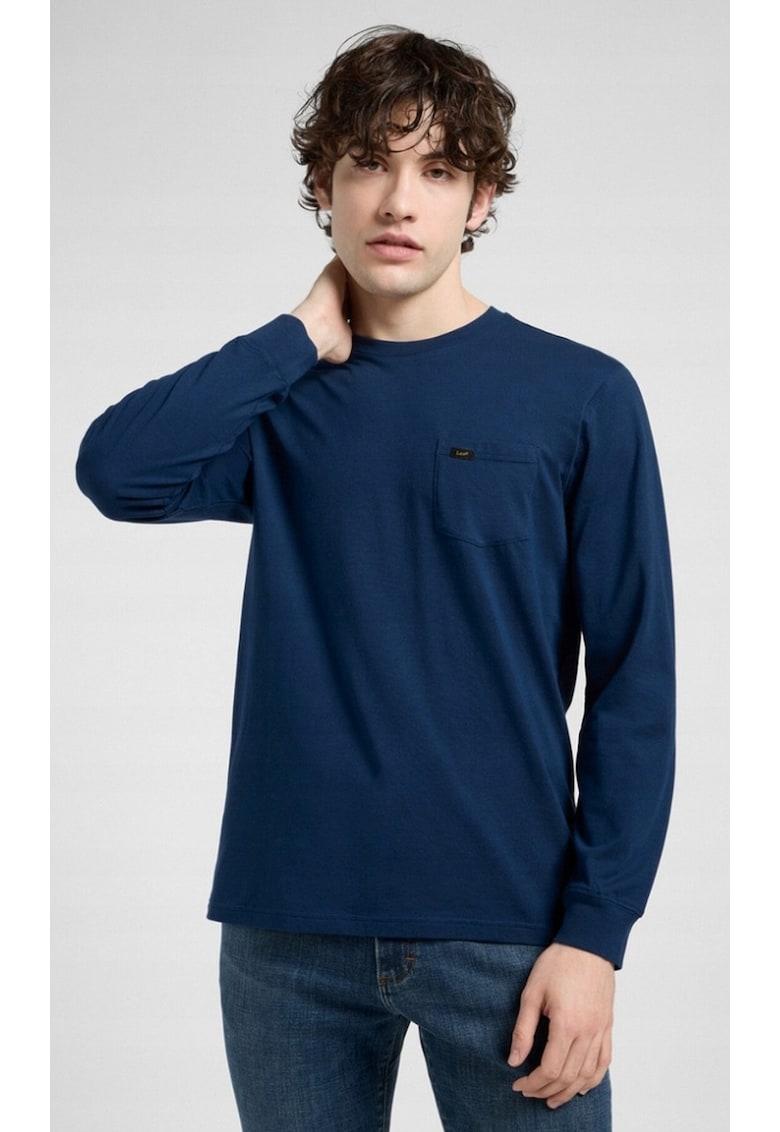 Lee Tricou barbati - POCKET TEE - bumbac - albastru - regular fit