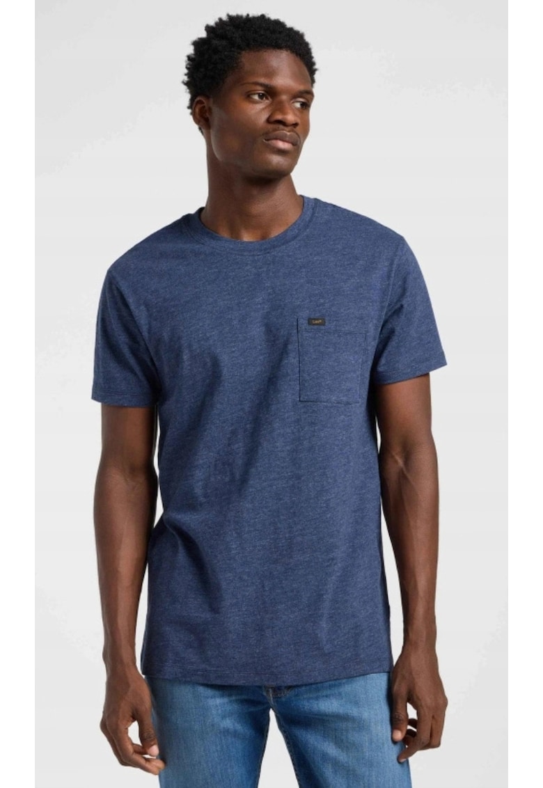 Tricou barbati - Ultimate Pocket Tee - slim fit - bleumarin melanj - bumbac